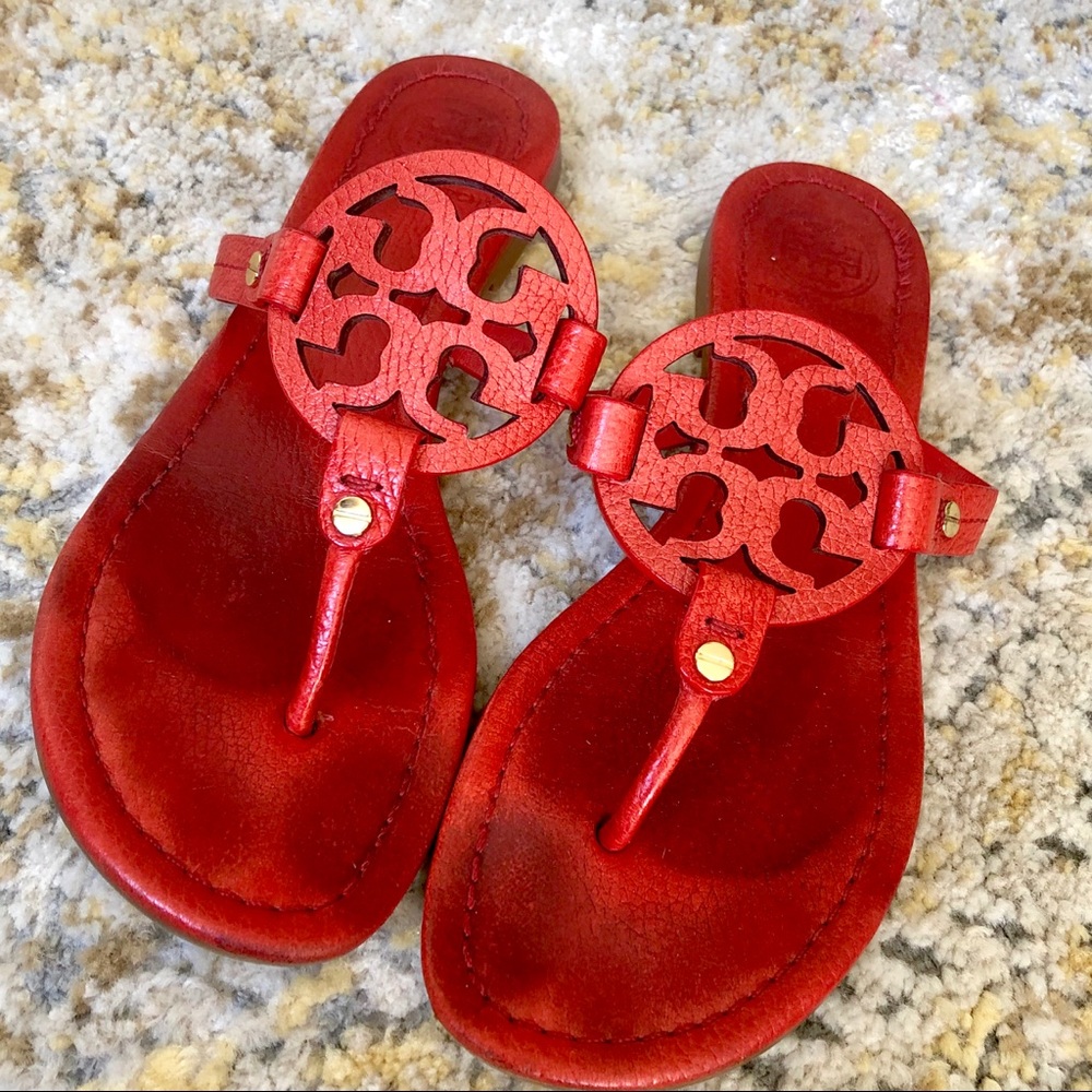 Tory Burch red miller sandals 8.5